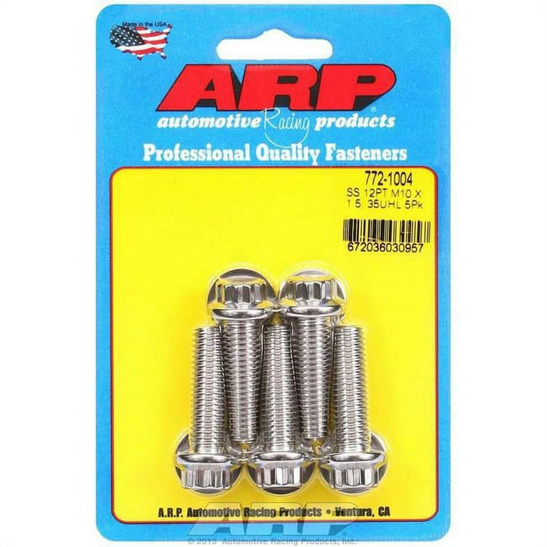 ARP S/S Bolt Kit - 12pt (5) 10mm x 1.5 x 35mm ARP S/S Bolt Kit - 12pt (5) 10mm x 1.5 x 35mm