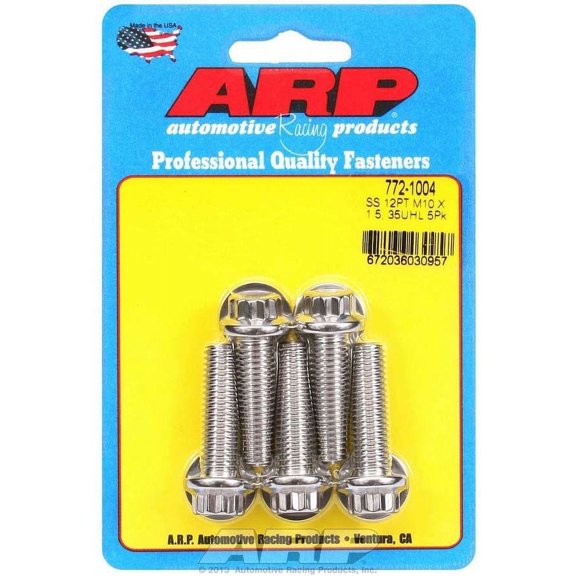 Arp S/S Bolt Kit - 12pt. (5) 10mm x 1.5 x 35mm