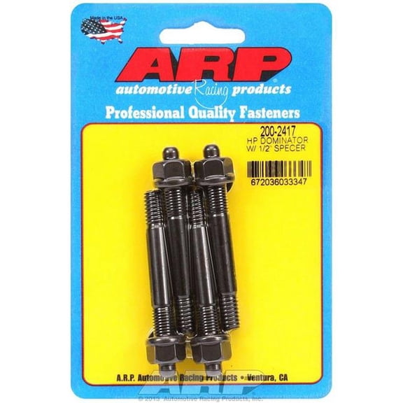 ARP INC. 200-2417 HP DOMINATOR CARB STUD KIT, W/ 1/2IN SPACER