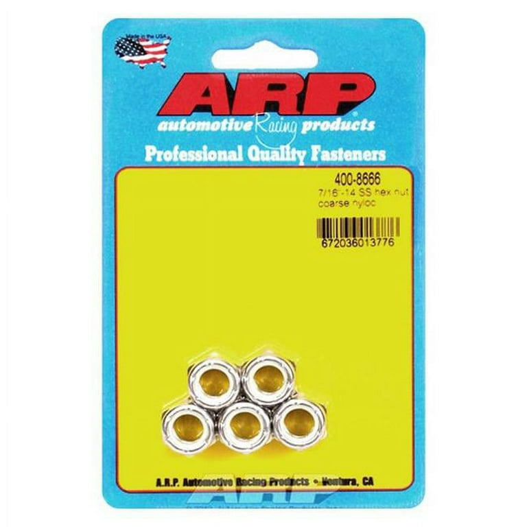 ARP S/S Hex Nyloc Nuts 7/16-14 (5) ARP S/S Hex Nyloc Nuts 7/16-14 (5)