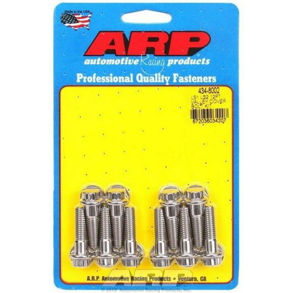 ARP INC. 434-8002 LS1 LS2 SS 12PT VALLEY COVER BOLT KIT