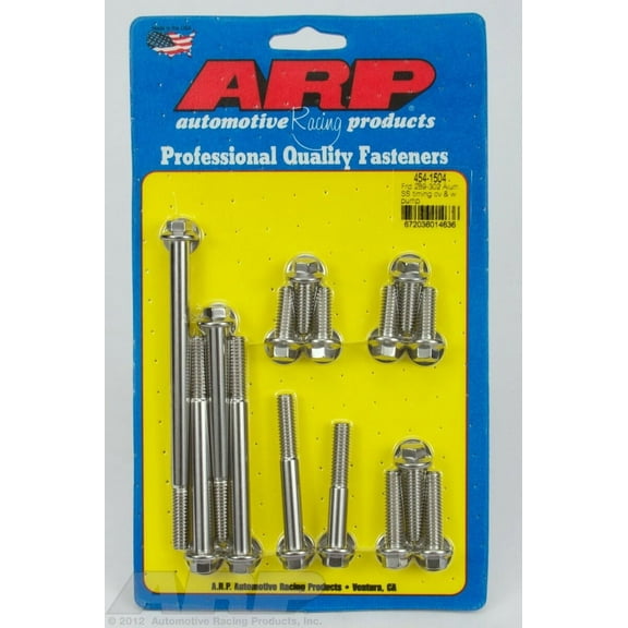 ARP INC. 454-1504 FORD 289-302 ALUM SS TIM COVER & WATER PUMP KIT