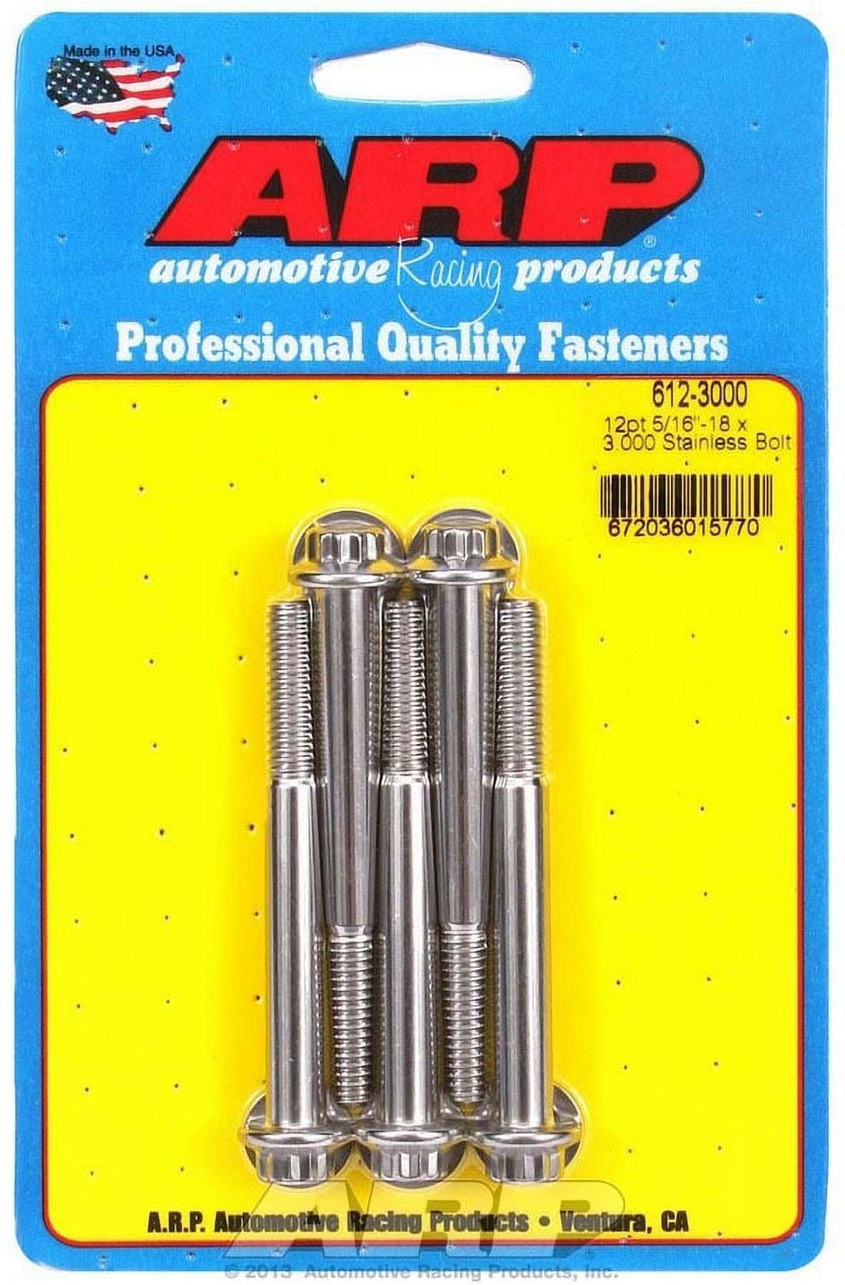 ARP S/S Bolt Kit - 12pt (5) 5/16-18 x 3.000 ARP S/S Bolt Kit - 12pt (5) 5/16-18 x 3.000