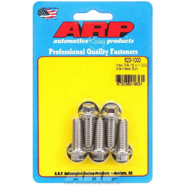 ARP S/S Bolt Kit - 6pt (5) 3/8-16 x 1.250 ARP S/S Bolt Kit - 6pt (5) 3/8-16 x 1.250