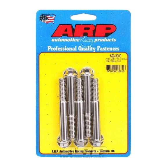 ARP INC. 623-3000 3/8-16 X 3.000 HEX SS BOLTS