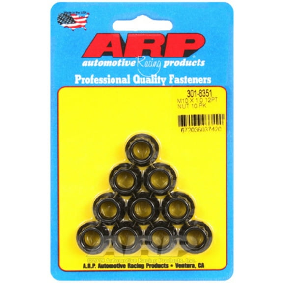 ARP Nut Kit M10 x 1.0 12Pt Package of 10 | 301-8351