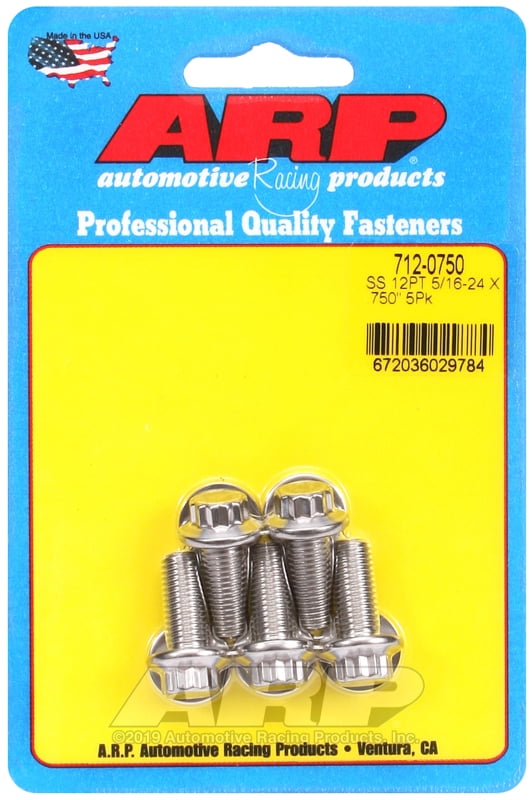 ARP Bolt Kit - 12pt (5) 5/16-24 x .750 ARP Bolt Kit - 12pt (5) 5/16-24 x .750