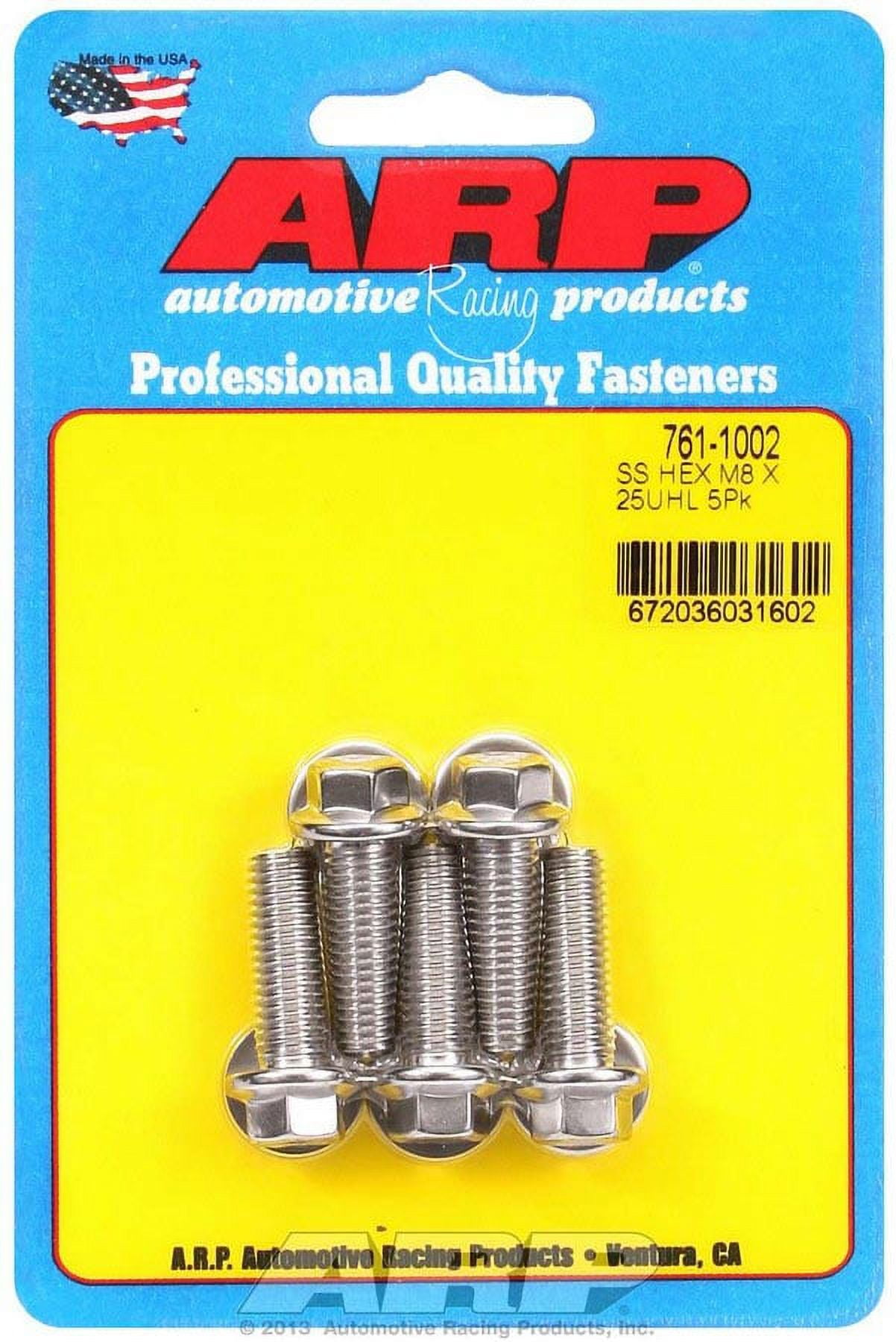ARP S/S Bolt Kit - 12pt (5) 8mm x 1.25 x 25 ARP S/S Bolt Kit - 12pt (5) 8mm x 1.25 x 25