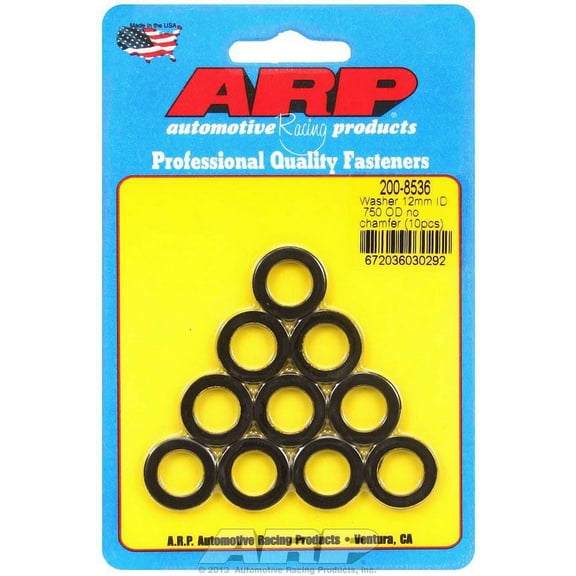 ARP Special Purpose Flat Washer 12mm ID Chromoly 10 pc P/N 200-8536