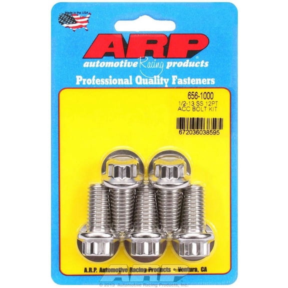 Arp S/S Bolt Kit - 12pt. (5) 1/2-13 x 1.000