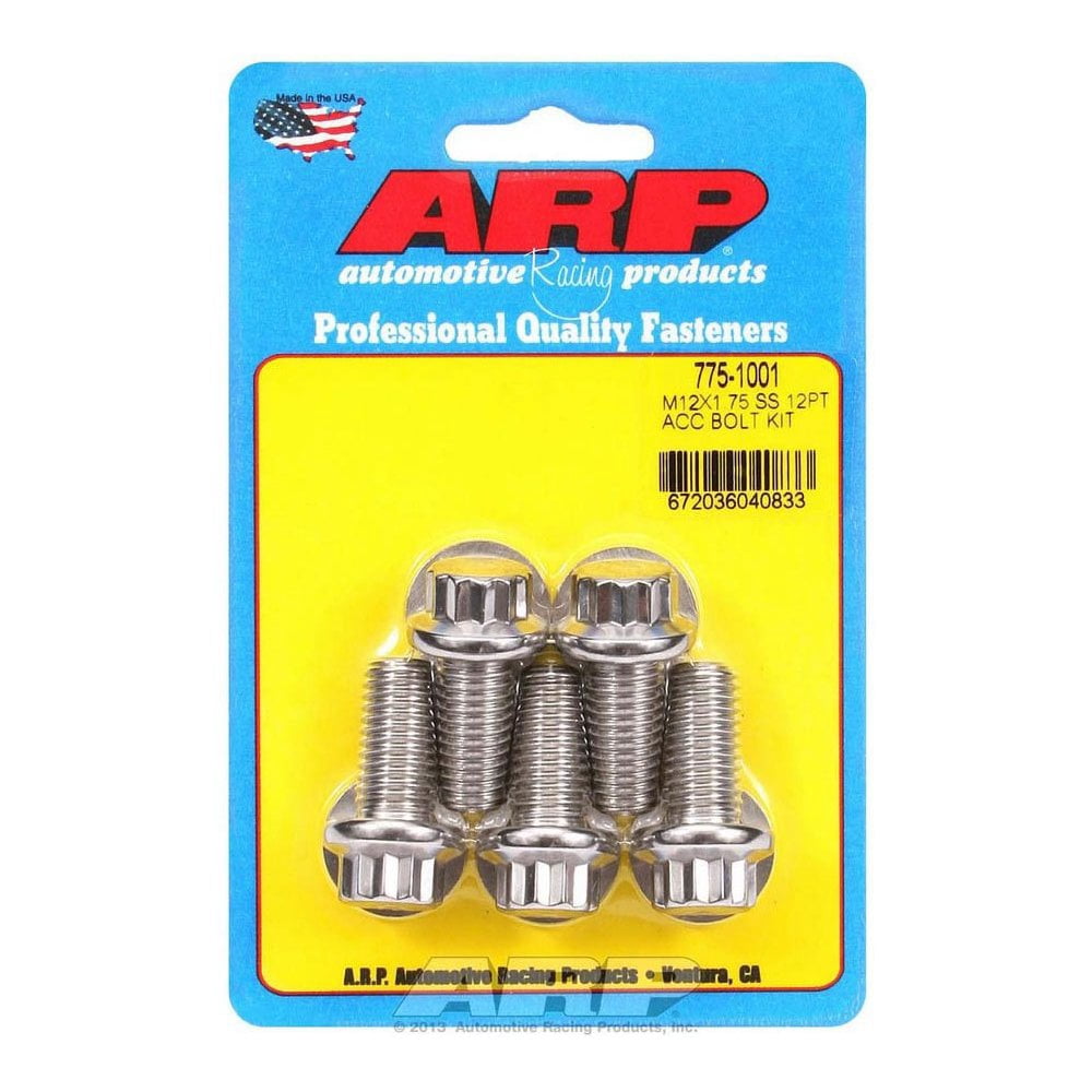Arp S/S Bolt Kit - 12pt. (5) 12mm x 1.75 x 25mm