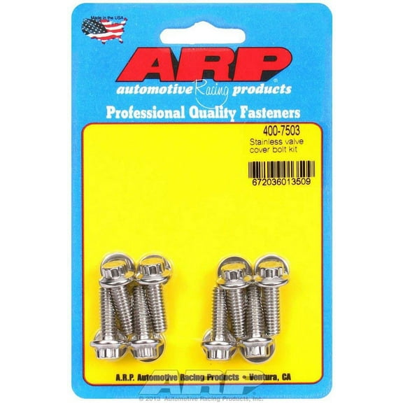 ARP Valve Cover Fastener Bolt 12 Point Polished 8 pc P/N 400-7503