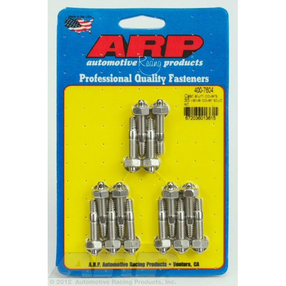ARP Valve Cover Fastener Stud Hex Nuts Polished 14 pc P/N 400-7604
