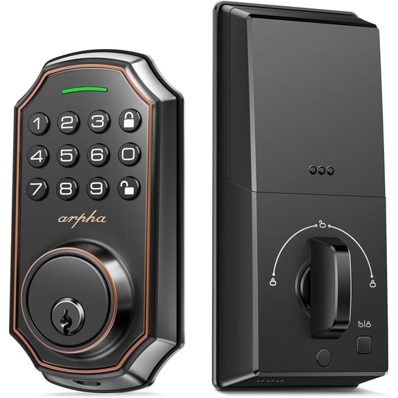 ARPHA Zinc Alloy Keyless Entry, Auto Lock Keypad Deadbolt