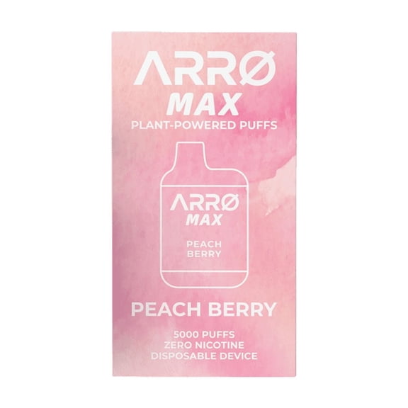 ARR Max Aromatherapy Diffuser, Peach Berry - 5,000 Puffs | 0% Nicotine, Vegan, Sugar-Free, Gluten-Free Aromatherapy