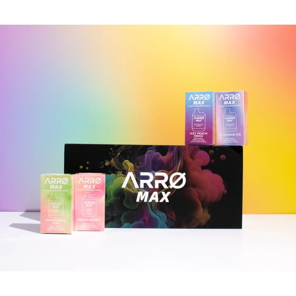 ARR Max Aromatherapy Diffuser, Starter Kit (4 Units) Each contains 5,000 Puffs | 0% Nicotine, Vegan, Sugar-Free, Gluten-Free Aromatherapy