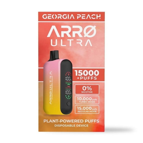 ARRØ Ultra Aromatherapy Diffuser, Georgia Peach - 15,000 Puffs | 0% Nicotine, Vegan