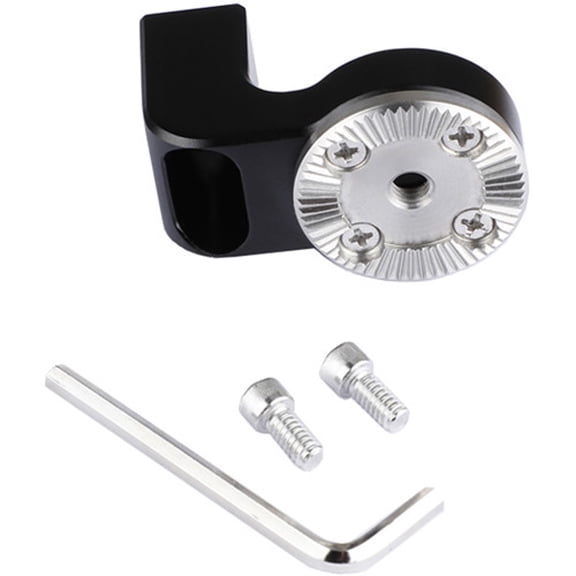CAMVATE ARRI Rosette M6 Female Thread Adapter with 1/4"-20 Mount, L-Shape