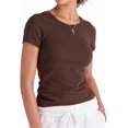 thumbnail image 1 of ARRIA Women's Slim Fit Scoop Neck T-Shirt, Ultra-Soft Stretch Cotton Short Sleeve Basic Tee, 1 of 7