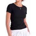 thumbnail image 1 of ARRIA Women's Slim Fit Scoop Neck T-Shirt, Ultra-Soft Stretch Cotton Short Sleeve Basic Tee, 1 of 7