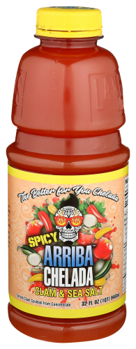 ARRIBA Chelada Spicy Clam Sea Salt 32 fl oz (Pack of 12)