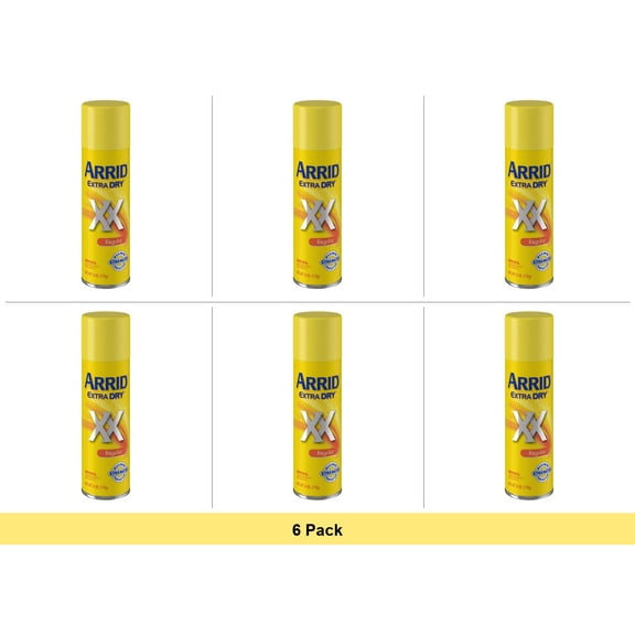 ARRID Extra Dry Anti-Perspirant Deodorant Spray Regular 6 oz Each - 6 Pack