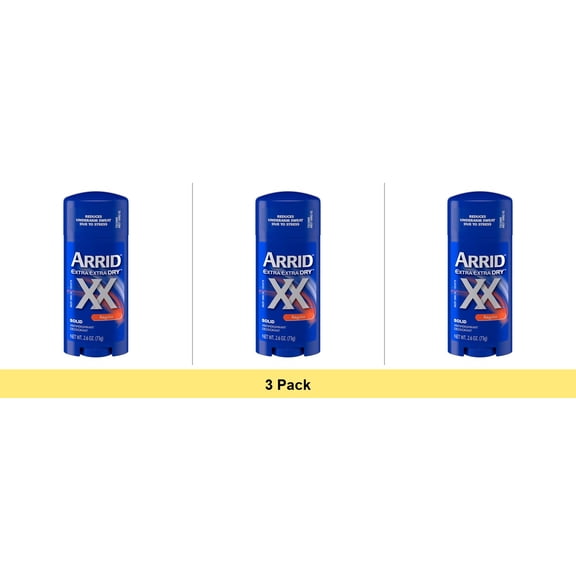 ARRID XX Anti-Perspirant Deodorant Solid Regular 2.6 oz - 3 Pack Bundle