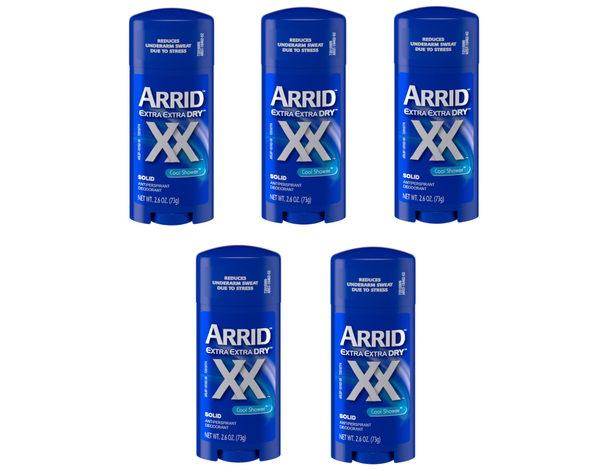 ARRID XX Solid Cool Shower Antiperspirant Deodorant, 2.6OZ - Pack of 5