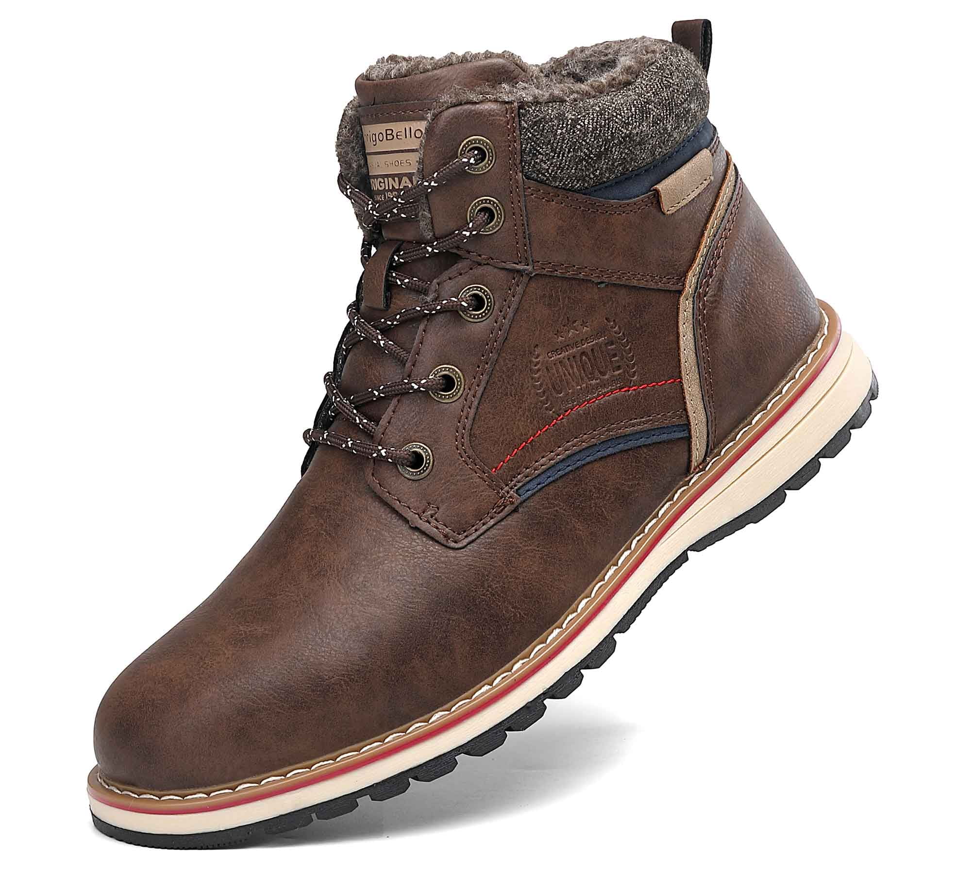 ARRIGO BELLO Wandellaarzen Heren Winter Sneeuwlaarzen Wandelen Warm Bont Enkel Trekking Leren Antislip Outdoor Laarzen Maat 7-11UK, B Geel, 44 EU ARRIGO BELLO Wandellaarzen Heren Winter Sneeuwlaarzen Wandelen Warm Bont Enkel Trekking Leren Antislip Outdoor Laarzen Maat 7-11UK, B Geel, 44 EU