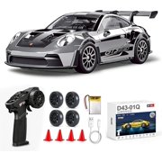 ARRIS 1/43 911 RC Drift Car 4WD with Gyro Full Proportional RTR-Black