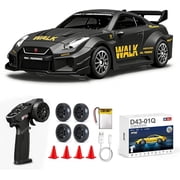 ARRIS 1/43 GTR35 RC Drift Car 4WD with Gyro Full Proportional RTR-Black