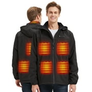 ARRIS 7.4V Heated Jacket for Men, Electric Heating Coat, Men's Heating Jacket with 8 Heating Areas-XL