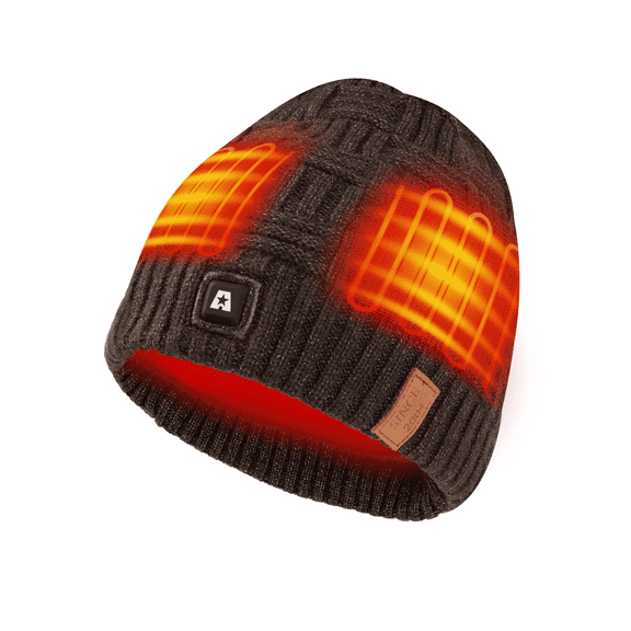 ARRIS Electric Winter Heated Beanie Hat with 7.4V Rechargeable Battery Unisex Men Women Grey