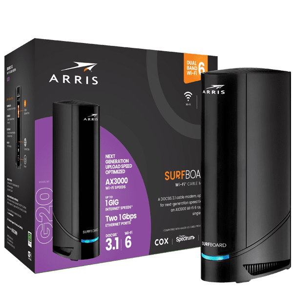 ARRIS G20 AX3000 D3.1 Wi-Fi 6 Cable Modem Router - Walmart.com