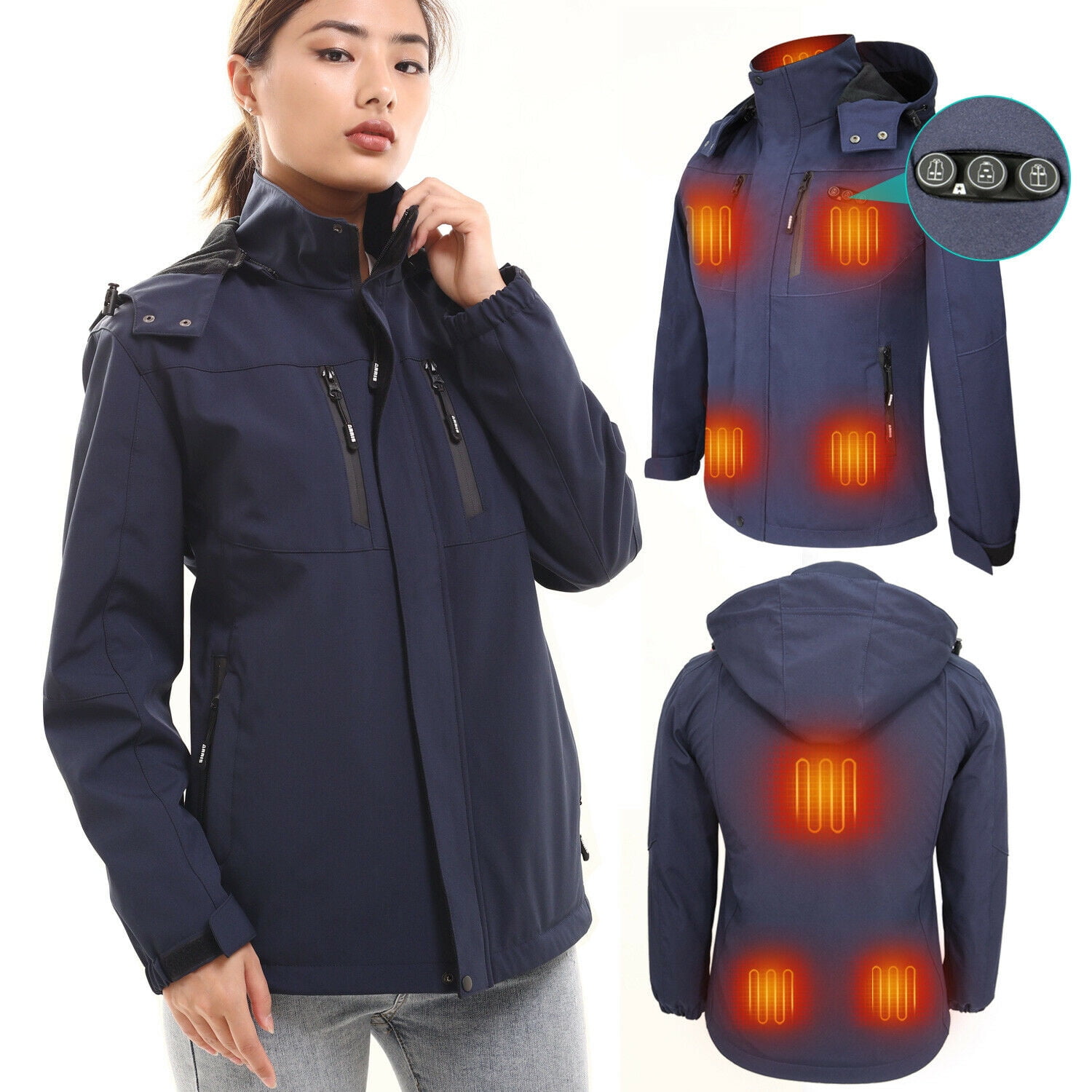 ARRIS Heated Jacket for Women Electric Heating Warm Coat With 7.4V