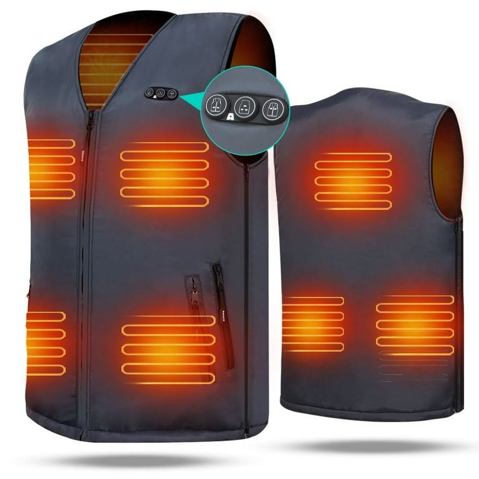 Free Shipping ARRIS Heated Vest with 7.4V Battery Pack Size Adjustable Electric Heating Unisex Clothing Walmart