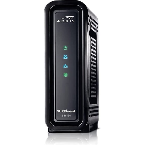 ARRIS SB6190 Surfboard DOCSIS 3.0 Gigabit Cable Modem Router 1 Gbps Port - Black