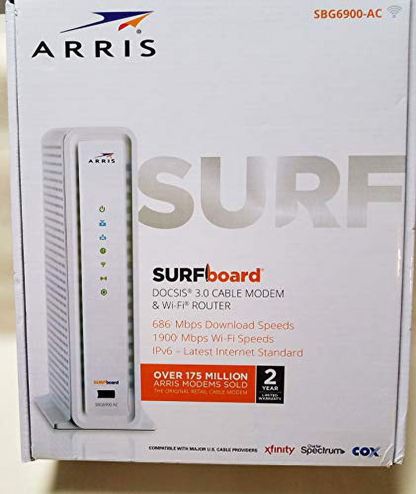 ARRIS SURFboard SBG6900AC Docsis 3.0 16x4 Cable Modem/ WiFi AC1900