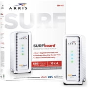 ARRIS SURFboard 16x4 DOCSIS 3.0 Cable Modem. Approved for XFINITY Comcast, Cox, Charter and most other Cable Internet providers for plans up to 300 Mbps SB6183, White