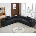 thumbnail image 1 of Oversized Boucle Modular Sofa for Living Room - 111"x35.5"x31", Modern & Free Combination, 1 of 25