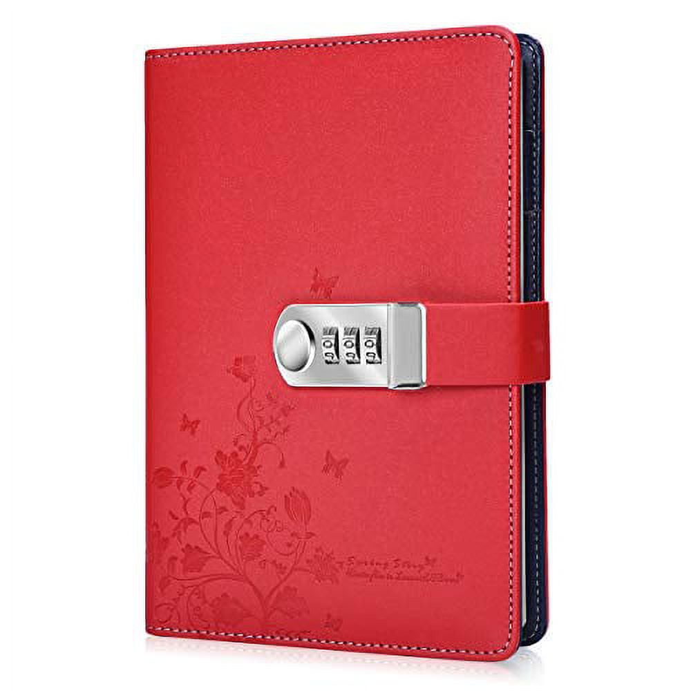 Genuine Leather Handmade Notebook A5 Size Password Lock Notebook