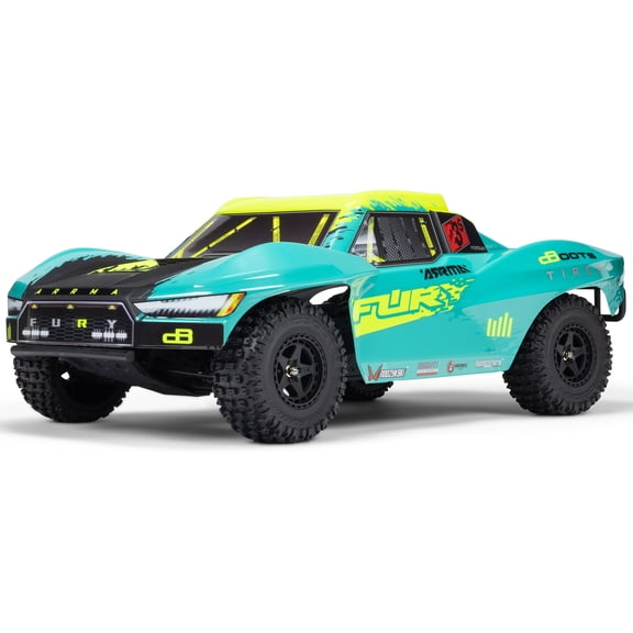 ARRMA 1/10 FURY 223S DSC 2 Wheel Drive RTR Brushless Short Course Truck Green ARA3521T2