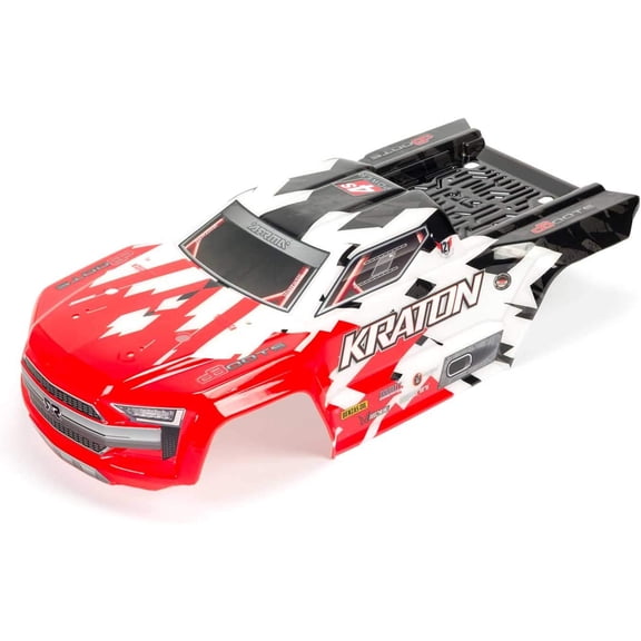 ARRMA 1/10 Painted Trimmed Body with Decals, Red: KRATON 4X4 BLX, ARA402215