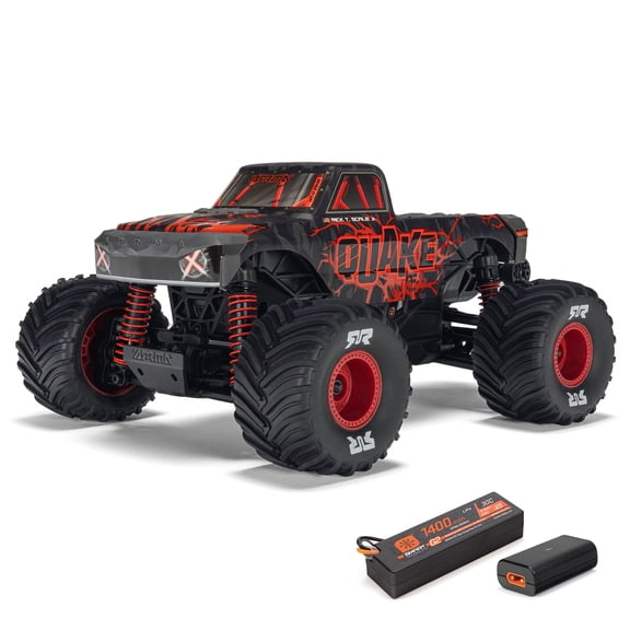 ARRMA 1/16 QUAKE GROM 4X4 RTR Brushed Monster Truck Battery & Charger Included Red ARA2137T1