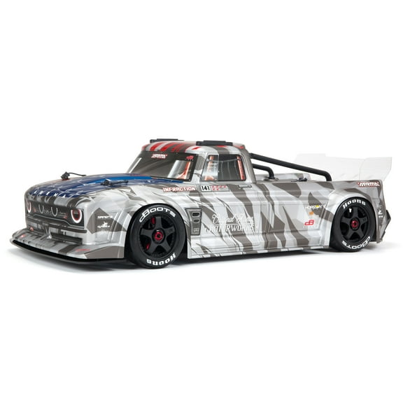ARRMA 1/7 INFRACTION 6S BLX V2 All-Road RC Truck RTR Transmitter and Receiver Included Batteries and Charger Required Silver ARA7615V2T2 Trucks Electric RTR Other