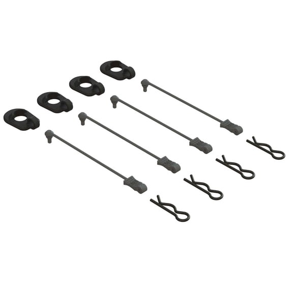 ARRMA Body Clip Retainers 1/5 Scale Black 4 ARA390294 Elec Car/Truck Replacement Parts