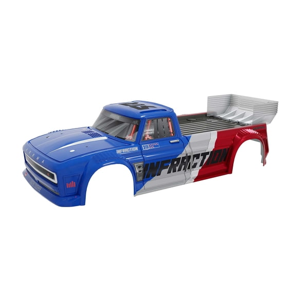 ARRMA INFRACTION 4X4 All Road 3S BLX Painted Decaled Trimmed Body Blue/Red ARA-2644