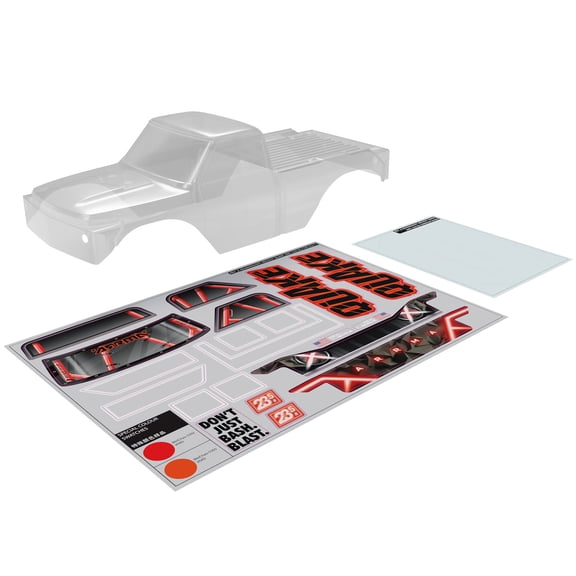ARRMA QUAKE Clear Body inc decals/window masks ARA-2870