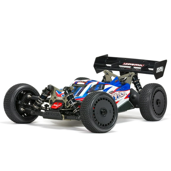 ARRMA RC Car 1/8 TLR Tuned TYPHON 6S 4 Wheel Drive BLX Buggy RTR Battery and Charger Not Included Red/Blue ARA8406 Cars Electric Kit Other Cars Electric Kit Other