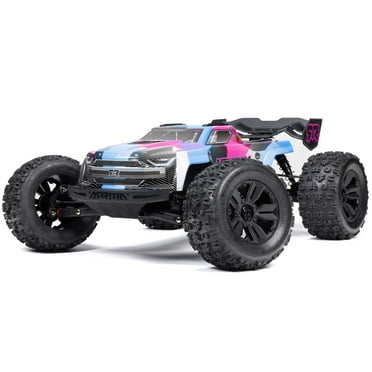ARRMA RC Truck 1/8 KRATON 4X4 6S BLX BRUSHLESS V6 SPEED TRUCK RTR Battery and Charger Not Included Blue/Pink ARA8608V6T2